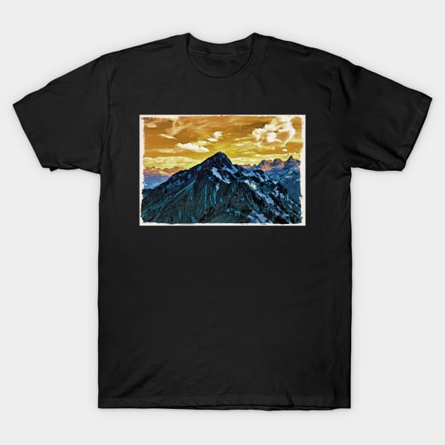 fairy tale mountains / Maléa is looking for the Kobold - children's book WolfArt T-Shirt by RaphaelWolf